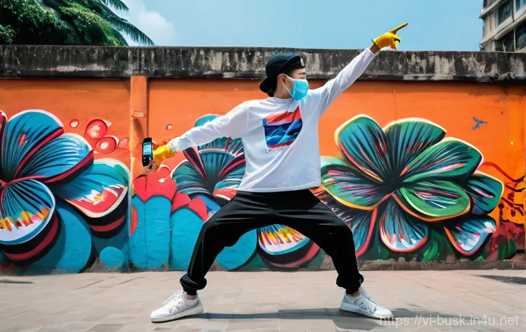 거리공연과 대중문화 - **Prompt:** A vibrant evening scene on a bustling walking street in Ho Chi Minh City, resembling Ngu...