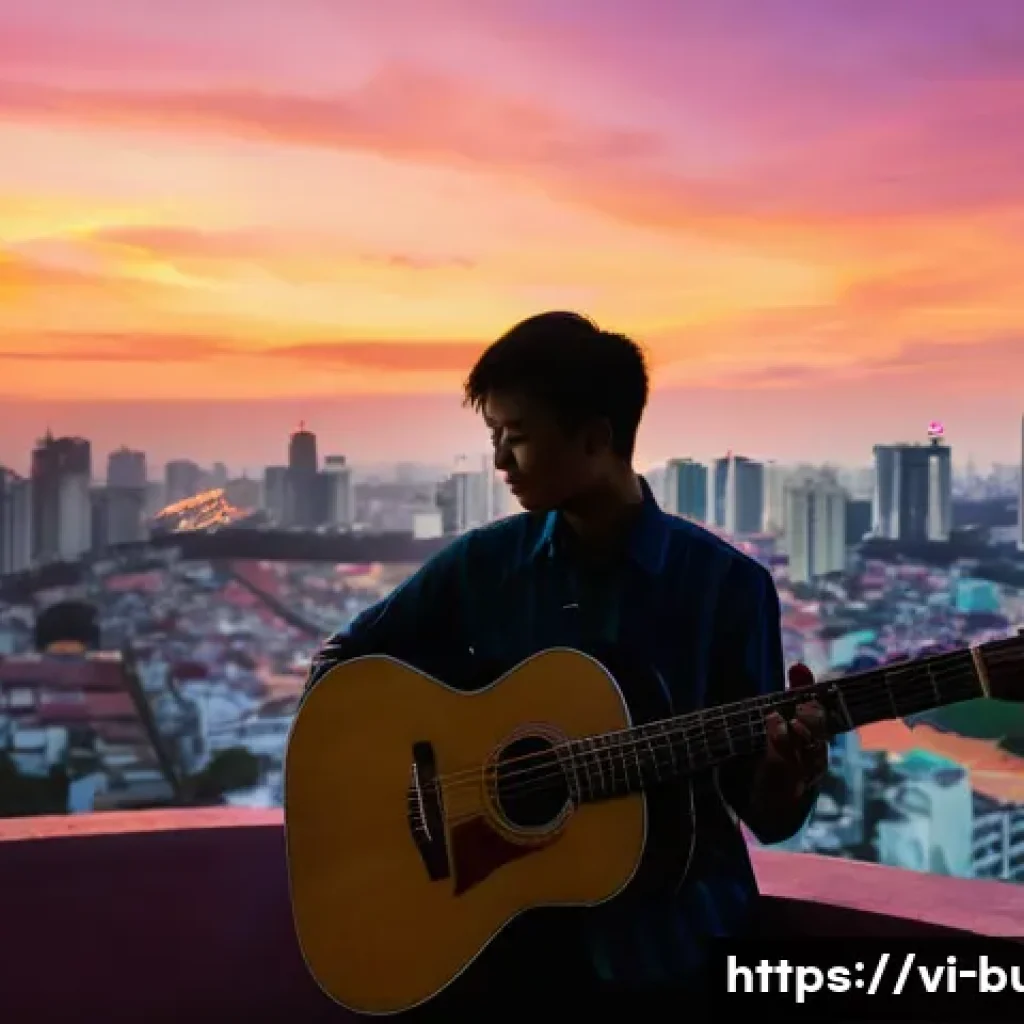 거리공연을 위한 포스터 디자인 - "Saigon Serenade: Acoustic Twilight" Poster Design**

*   **Prompt:** A visually stunning poster des...