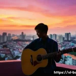 거리공연을 위한 포스터 디자인 - "Saigon Serenade: Acoustic Twilight" Poster Design**

*   **Prompt:** A visually stunning poster des...